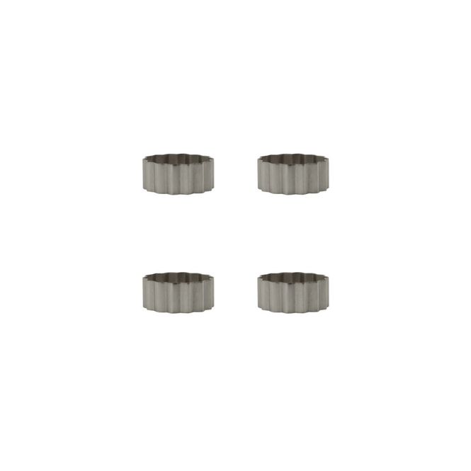 Hovedbilde Nello 4pk serviettringer sølv