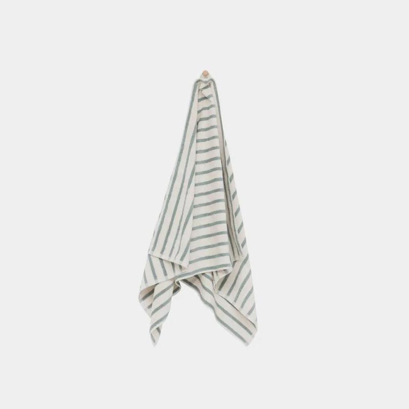 Everyday stripe håndkle Aqua 