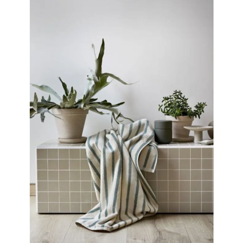 Everyday stripe håndkle Aqua 